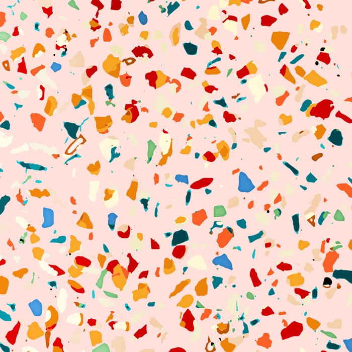 Blush Terrazzo | Pink Eclectic Speckles | Abstract Confetti Painting | Chic Bohemian Illustration Coffee Mug Gallery Image 2