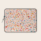 Blush Terrazzo | Pink Eclectic Speckles | Abstract Confetti Painting | Chic Bohemian Illustration Laptop Sleeve Gallery Image 1