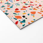 Blush Terrazzo | Pink Eclectic Speckles | Abstract Confetti Painting | Chic Bohemian Illustration Welcome Mat Gallery Image 2