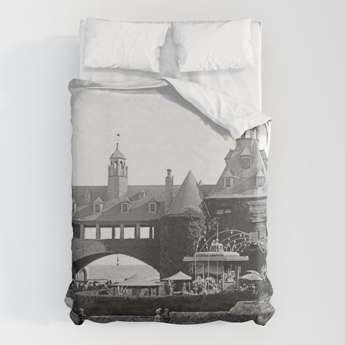 1890 Narragansett Towers & Casino, Narragansett, Rhode Island Duvet Cover Gallery Image 1