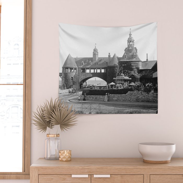 1890 Narragansett Towers & Casino, Narragansett, Rhode Island Wall Tapestry Gallery Image 2