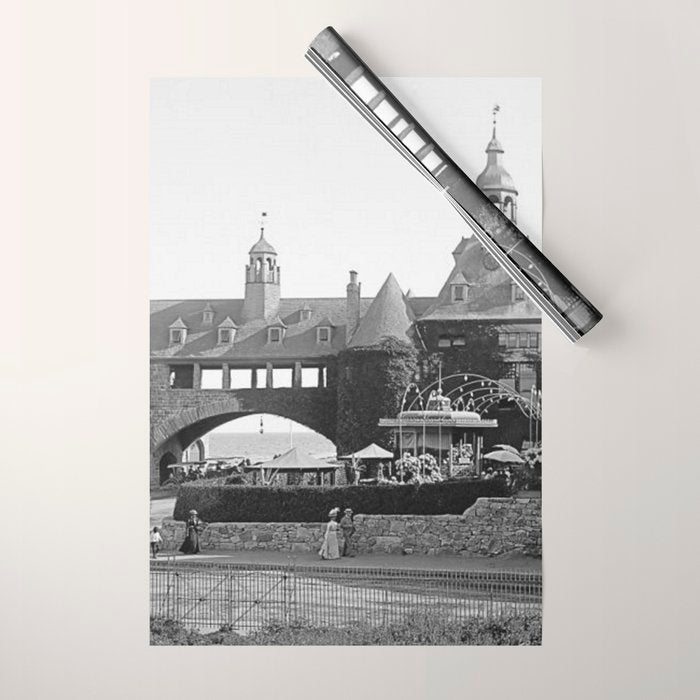 1890 Narragansett Towers & Casino, Narragansett, Rhode Island Wrapping Paper Gallery Image 1