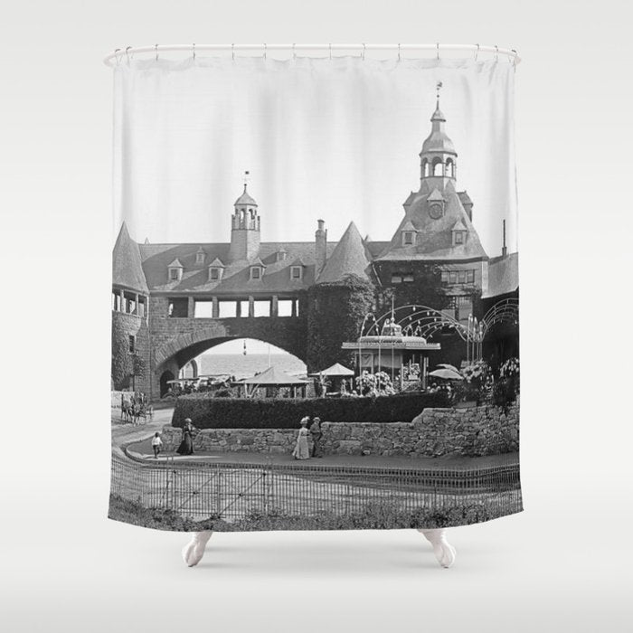 1890 Narragansett Towers & Casino, Narragansett, Rhode Island Shower Curtain Gallery Image 1