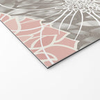 Floral Dahlias, Blush Pink, Gray, White Welcome Mat Gallery Image 2