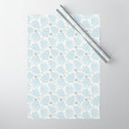 Winter & Woodsy Pine Trees in White & Blue Wrapping Paper Gallery Image 1