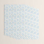 Winter & Woodsy Pine Trees in White & Blue Wrapping Paper Gallery Image 3