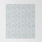 Winter & Woodsy Pine Trees in White & Blue Throw Blanket Gallery Image 2