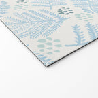 Winter & Woodsy Pine Trees in White & Blue Welcome Mat Gallery Image 2