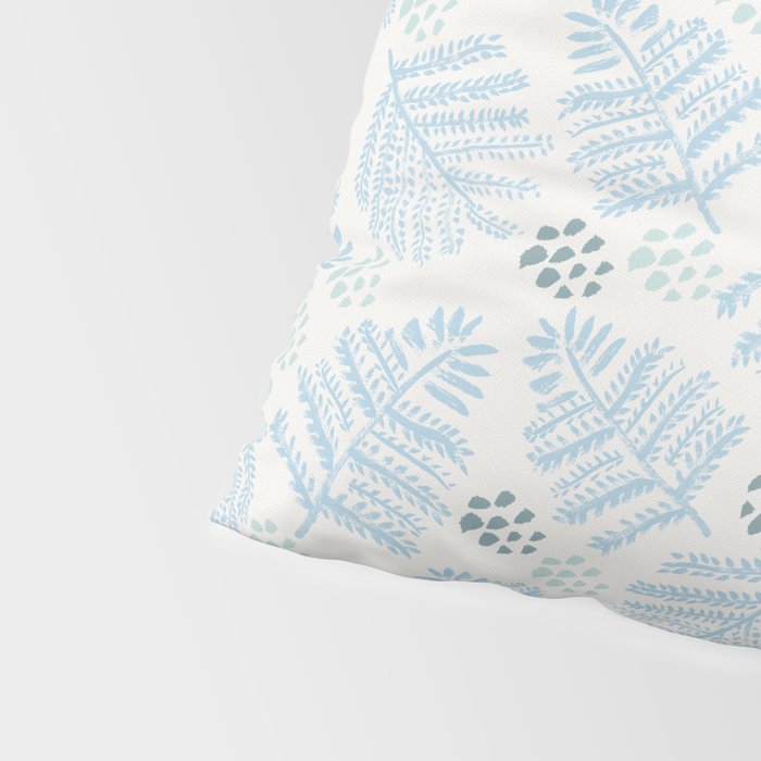 Winter & Woodsy Pine Trees in White & Blue Pillow Sham Gallery Image 4