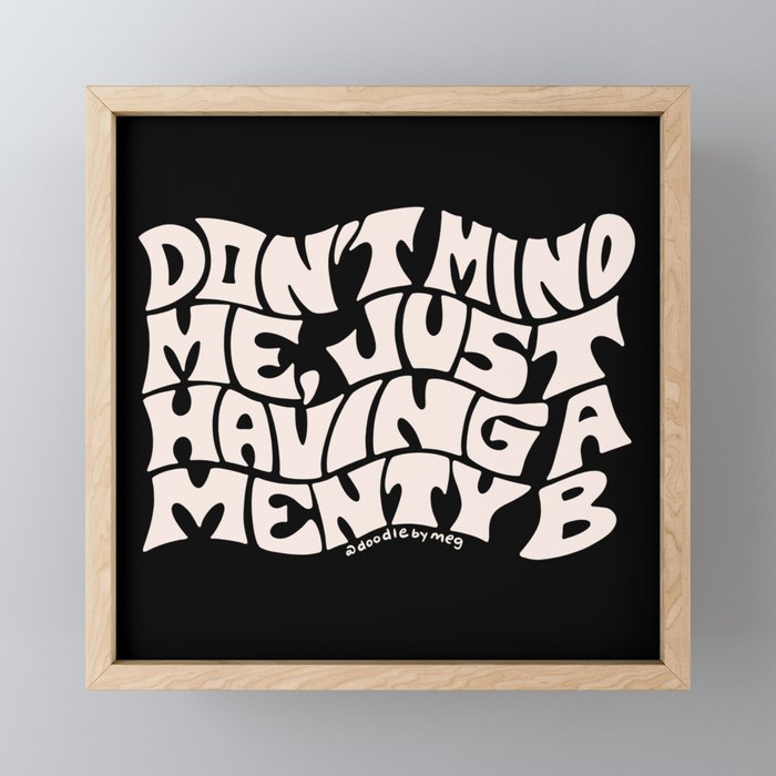 Don't Mind Me in Cream Mini Art Print Gallery Image 1