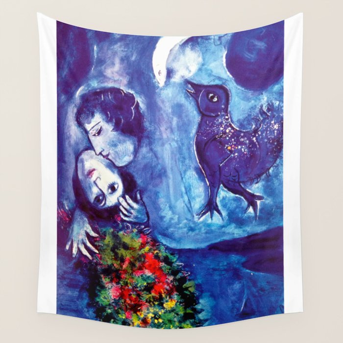 Marc Chagall, Le Paisage Bleu 1949 Artwork, Posters Tshirts Prints Bags Men Women Kids Wall Tapestry Gallery Image 1