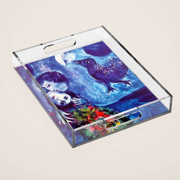 Marc Chagall, Le Paisage Bleu 1949 Artwork, Posters Tshirts Prints Bags Men Women Kids Acrylic Tray Gallery Image 1