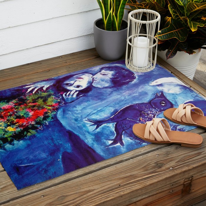 Marc Chagall, Le Paisage Bleu 1949 Artwork, Posters Tshirts Prints Bags Men Women Kids Outdoor Rug Gallery Image 2