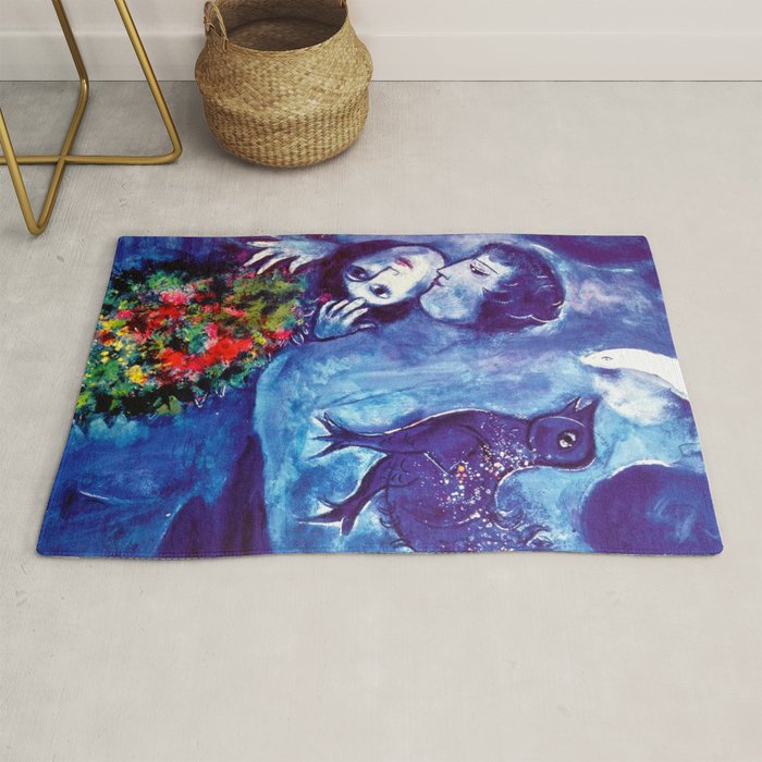Marc Chagall, Le Paisage Bleu 1949 Artwork, Posters Tshirts Prints Bags Men Women Kids Rug Gallery Image 1