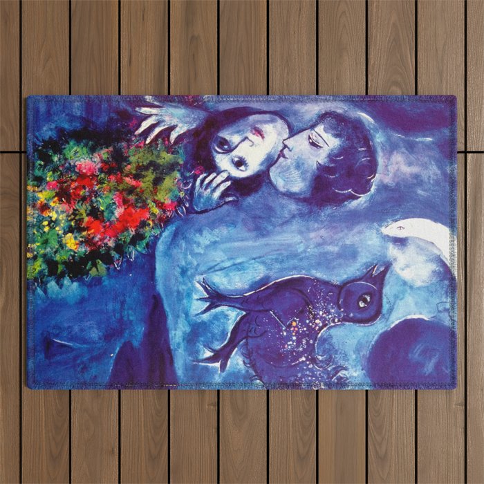Marc Chagall, Le Paisage Bleu 1949 Artwork, Posters Tshirts Prints Bags Men Women Kids Outdoor Rug Gallery Image 1