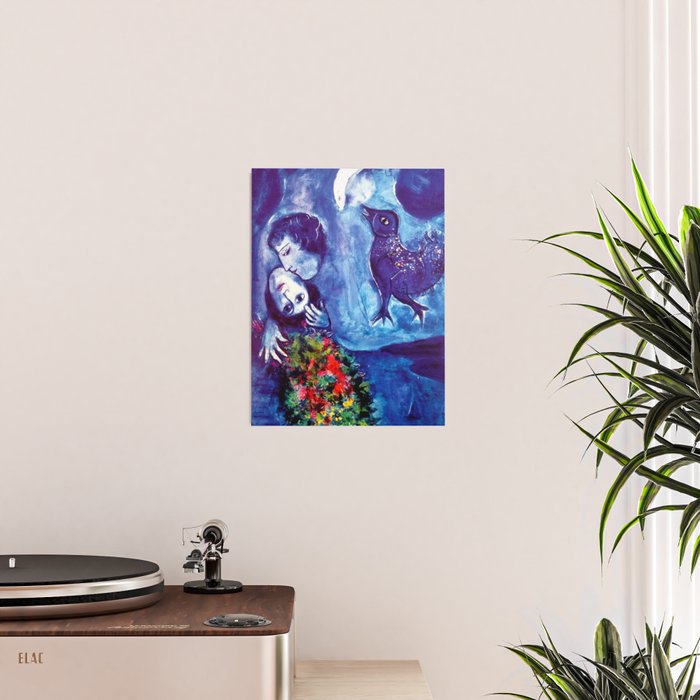 Marc Chagall, Le Paisage Bleu 1949 Artwork, Posters Tshirts Prints Bags Men Women Kids Poster Gallery Image 2