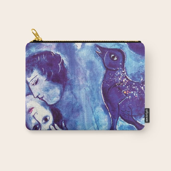 Marc Chagall, Le Paisage Bleu 1949 Artwork, Posters Tshirts Prints Bags Men Women Kids Carry All Pouch Gallery Image 1