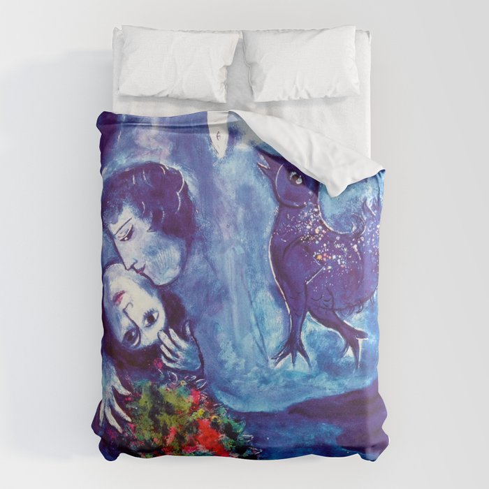 Marc Chagall, Le Paisage Bleu 1949 Artwork, Posters Tshirts Prints Bags Men Women Kids Duvet Cover Gallery Image 6