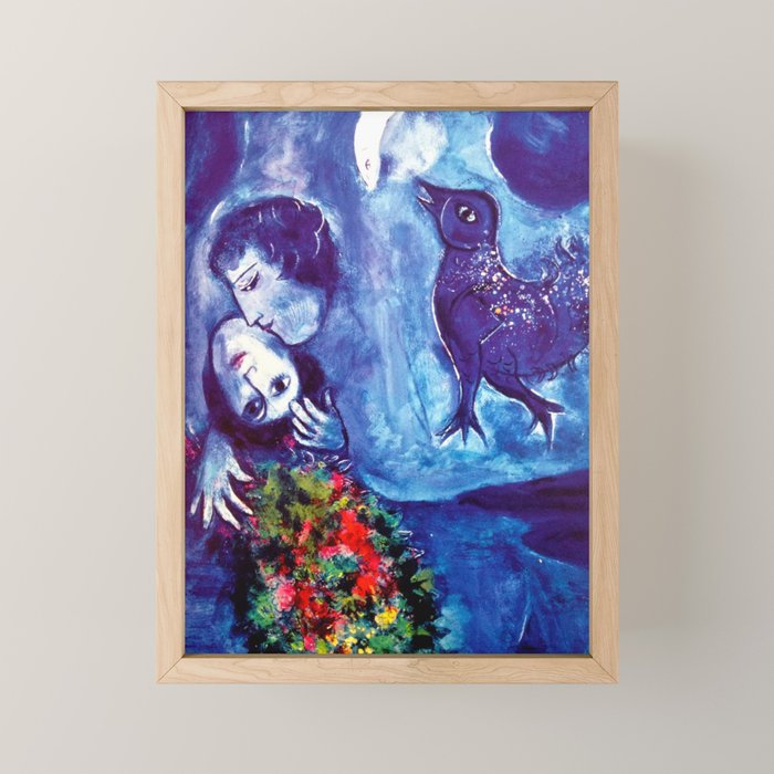 Marc Chagall, Le Paisage Bleu 1949 Artwork, Posters Tshirts Prints Bags Men Women Kids Mini Art Print Gallery Image 1