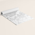 Portland Maine White Map Yoga Mat Gallery Image 2