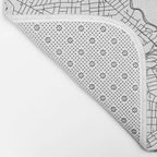 Portland Maine White Map Bath Mat Gallery Image 2