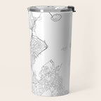 Portland Maine White Map Travel Mug Gallery Image 2