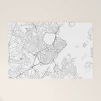 Portland Maine White Map Welcome Mat Gallery Image 1