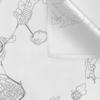 Portland Maine White Map Wall Tapestry Gallery Image 3