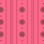 Daisy Stripes Eclectic Cottage Pattern Pink and Brown Coffee Mug Gallery Image 2