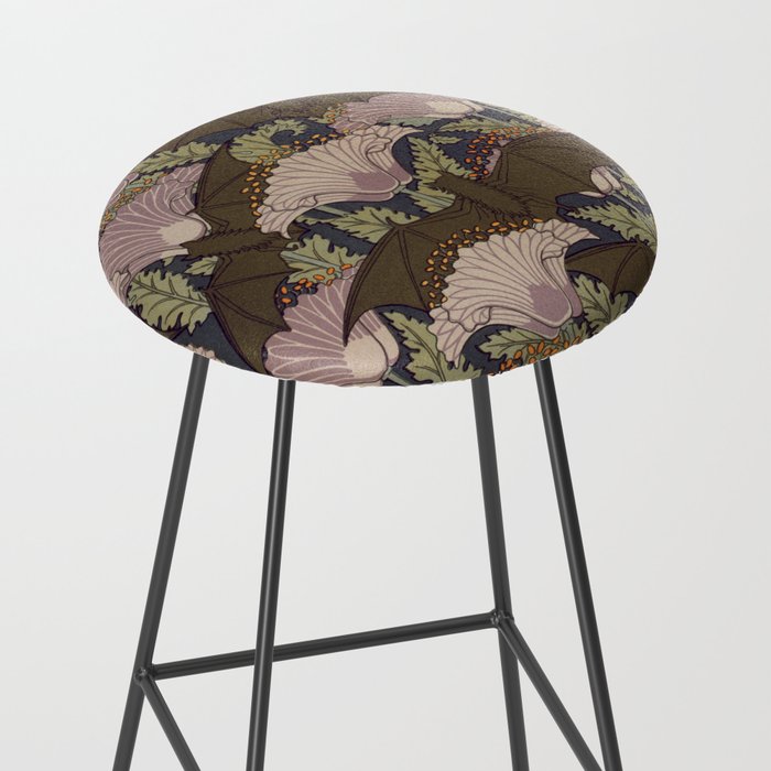 Vintage Art Deco Bat and Flowers Stool Gallery Image 2