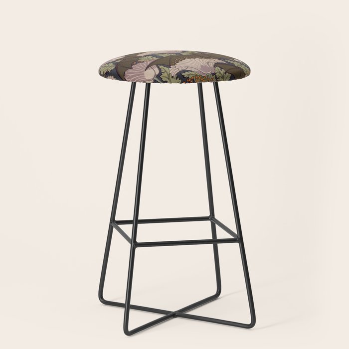 Vintage Art Deco Bat and Flowers Stool Gallery Image 1