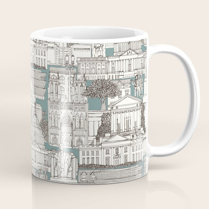 Washington DC toile juniper Coffee Mug Gallery Image 1