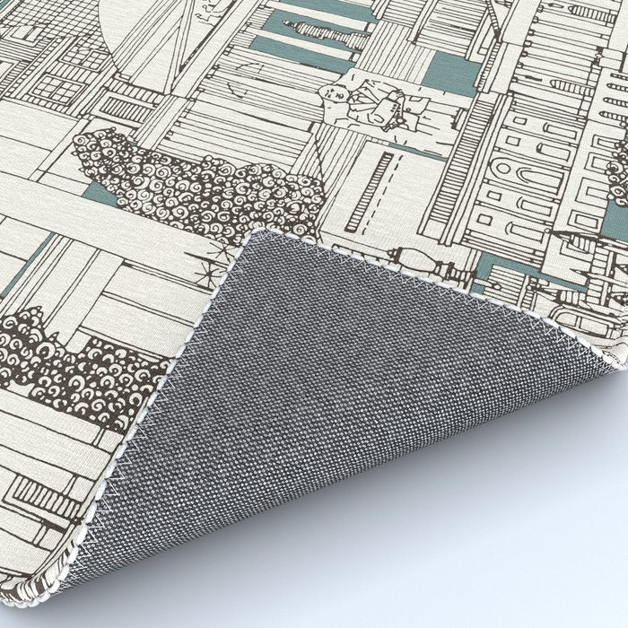 Washington DC toile juniper Rug Gallery Image 4