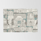 Washington DC toile juniper Rug Gallery Image 2
