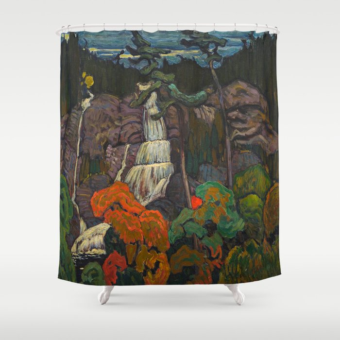 J.E.H. Macdonald Algoma Waterfall, 1920, McMichael Canadian Art Collection Shower Curtain Gallery Image 1