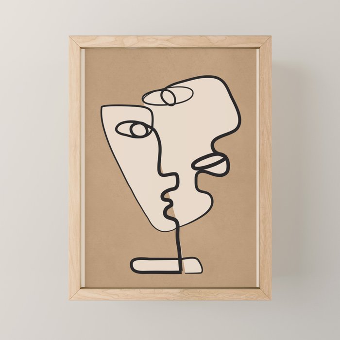 Interwoven Faces 6 Mini Art Print Gallery Image 1