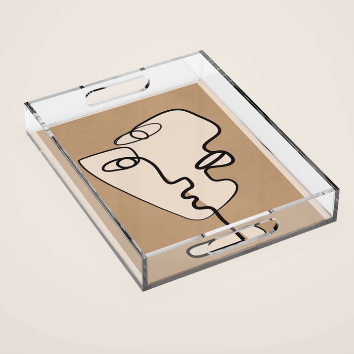 Interwoven Faces 6 Acrylic Tray Gallery Image 1