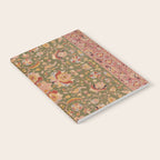 Antique Portuguese Needlepoint Rose Green Pattern Notebook Gallery Image 2