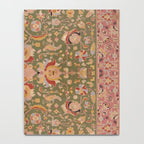 Antique Portuguese Needlepoint Rose Green Pattern Notebook Gallery Image 4