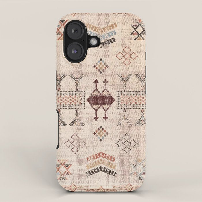 Moroccan Traditional Carpet Arwtork 11 iPhone Case Gallery Image 1