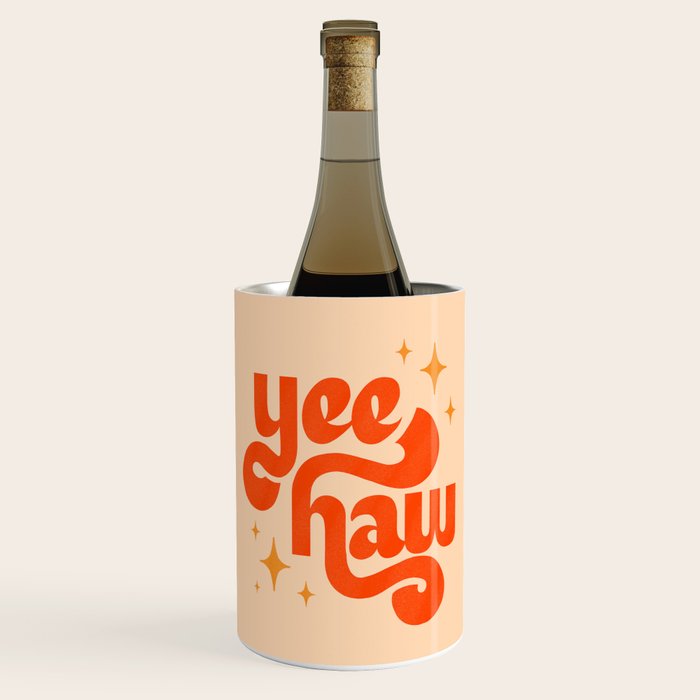 Yee Haw - Orange on Cream Wine Chiller Gallery Image 1
