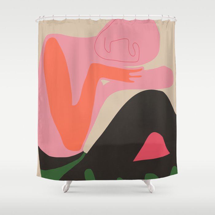 Abstract Art Figure 8 Shower Curtain Gallery Image 1