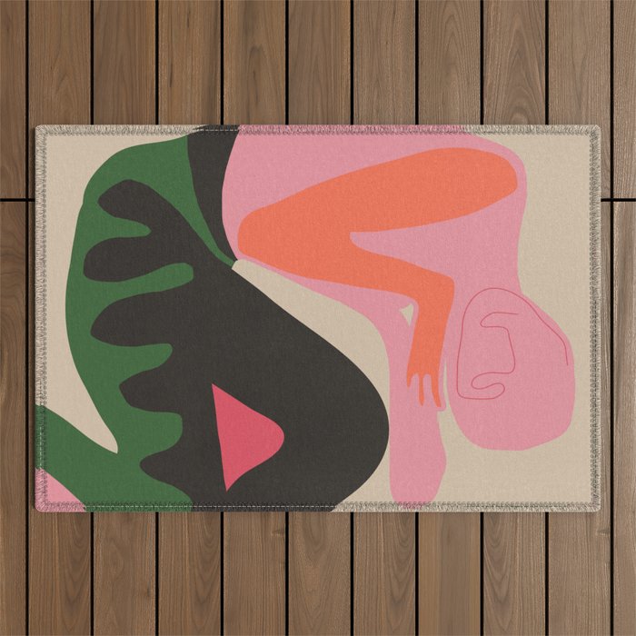 Abstract Art Figure 8 Outdoor Rug Gallery Image 1