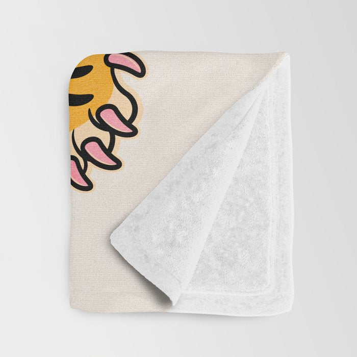 King Of The Jungle 01: Golden Tiger Edition Throw Blanket Gallery Image 3