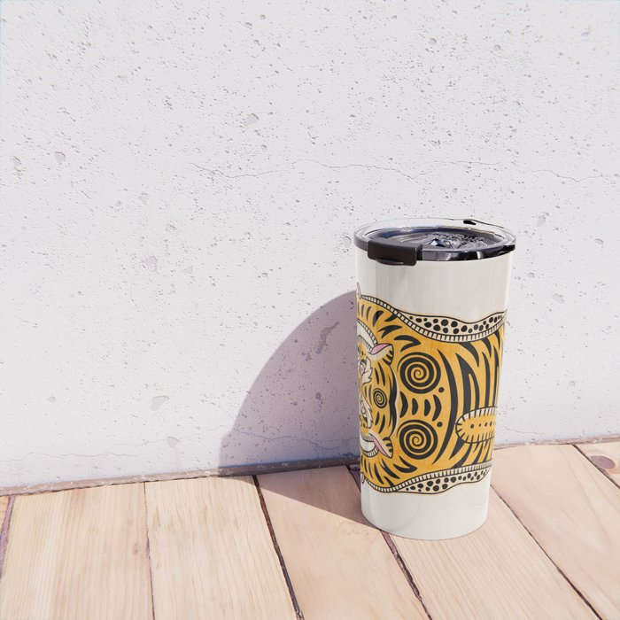 King Of The Jungle 01: Golden Tiger Edition Travel Mug Gallery Image 4