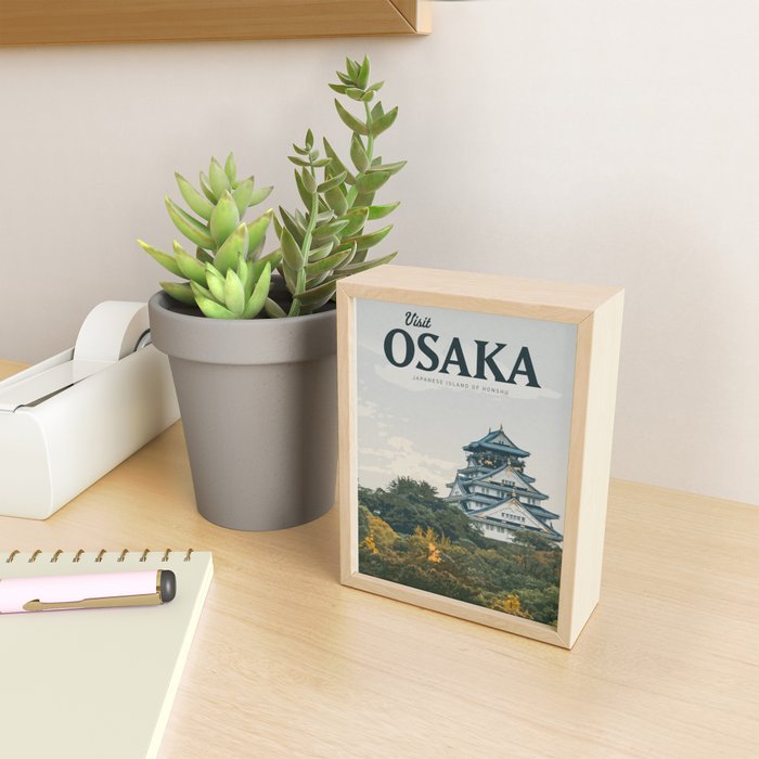 Visit Osaka Mini Art Print Gallery Image 2