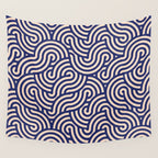 SWIRL Lapis and Almond Wall Tapestry Gallery Image 4