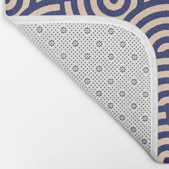 SWIRL Lapis and Almond Bath Mat Gallery Image 2