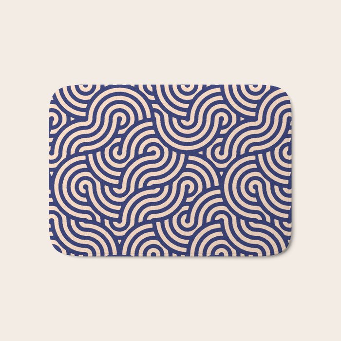 SWIRL Lapis and Almond Bath Mat Gallery Image 1