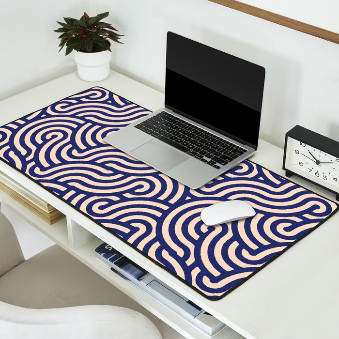 SWIRL Lapis and Almond Desk Mat Gallery Image 2